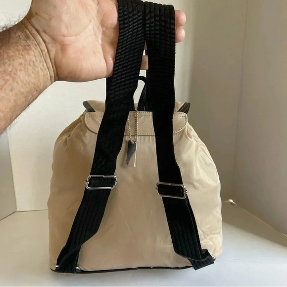 Charter Club Tan Ballistic Nylon with Leather Trim Backpack - Picture 4 of 15